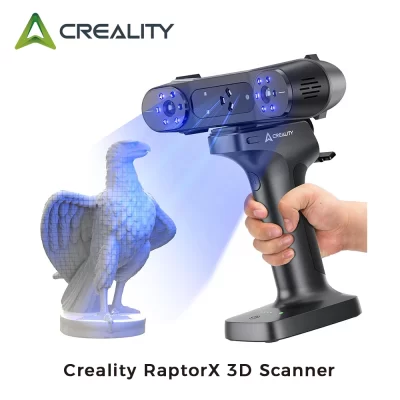 Scanner 3D Creality RaptorX com kit de ponte de digitalização Laser azul híbrido sem fio e scanner de nível industrial NIR para impressão 3D