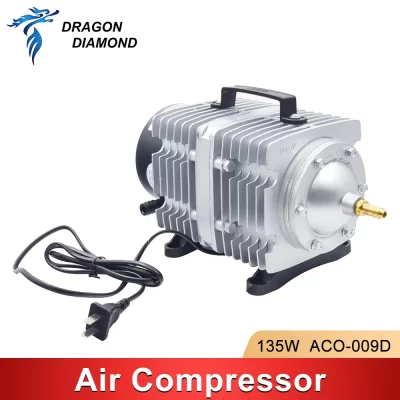 Compressor de bomba de ar AC 110V/220V Laser magnético Air Assist para máquina de corte e gravação a laser CO2 - 1pc ACO-009D 135W