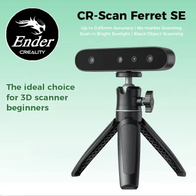 Creality CR-Scan Ferret SE 3D Scanner Portátil Scanner 30FPS Digitalização Rápida 0,1mmAcuracy 24bit Fullcolor Scan