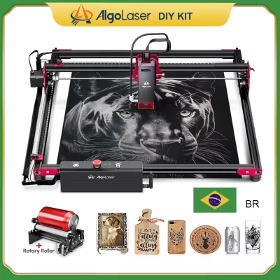 Algolaser desktop gravador a laser cortador para iniciantes 12000mm/min 20w kit diy telefone conectar carpintaria máquina de gravura em metal