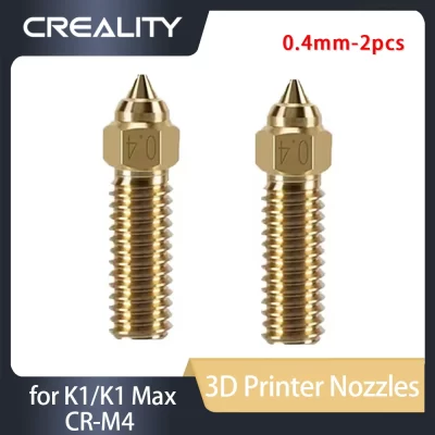 Creality-Bicos de Impressora 3D de Alta Velocidade, Latão Original, Filamento para CR-M4, K1, K1 Max, 0,4mm, 1,75mm, 2 peças