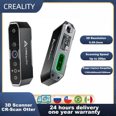 Creality CR-Scan Otter Speed Portátil Portátil Metrologia de 0,02 mm Rastreamento anti-vibração 20 fps com quatro lentes 10-2000 mm de digitalização