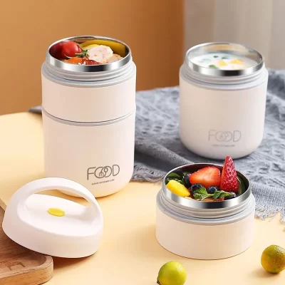 304 aço inoxidável vácuo lancheira térmica bento caixa para estudantes aquecedor de alimentos copo de sopa recipientes térmicos saco de almoço isolado