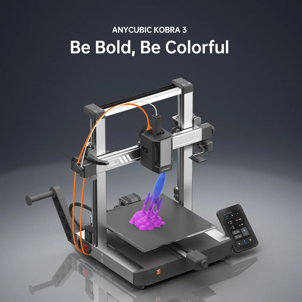 ANYCUBIC Kobra 3 AE Version 600mm/s Max Print Speed FDM 3d Printer 25-Point Automatic Leveling With 9.8x8.7x8.7inch Print Size - Image 2