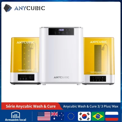 Máquina de lavar e lavar modelo ANYCUBIC Wash & Cure 3/ 3 Plus/Max para impressora 3D de resina SLA LCD DLP para série Photon