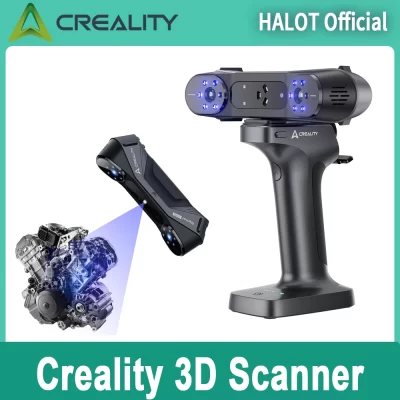 Creality 3D Scanner Raptor X Scanner sem fio portátil com precisão de grau de metologia 0,02 mm Luz azul industrial Wi-Fi rápido