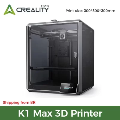 Creality k1 max impressora 3d 600mm/s velocidade de impressão extrusora de acionamento direto de engrenagem dupla 300x3000x3000mm impressora 3d de resfriamento de ventilador duplo