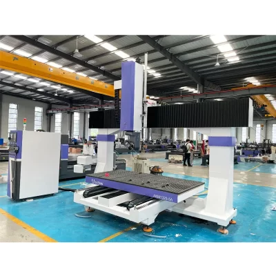 Pórtico de tamanho grande movendo máquina roteadora CNC de 5 eixos fresadora de molde CNC com cabeça italiana de 5 eixos