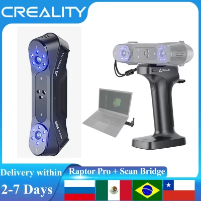 Creality 3d scanner raptor pro handheld sem fio wifi scanner ponte cr-scan 0.02mm precisão 60fps velocidade laser azul luz nir