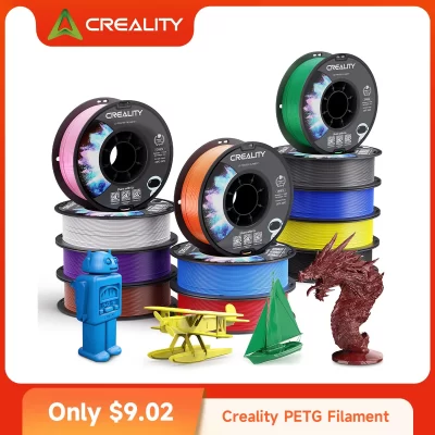 Filamento PETG Creality para todas as impressoras 3D 1kg 1,75mm Carretel 2,2lb cores misturadas Filamento PLA/TPU/ABS para laboratório Bambu Creality mais barato
