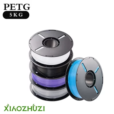 Filamentos de impressão 3D XiaoZhuZi - Filamentos PETG para impressoras 3D Bamboo Lab, Creality e Anycubic. Filamento de 1,75 mm, 5 rolos, 5,5 kg, material de impressão 3D rápida de alta tenacidade.