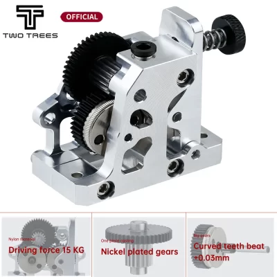 Twotrees HGX-LITE-Extrusora de engrenagem dupla Peças de impressora 3D Todo em metal Extrusora de engrenagem de redução de aço endurecido de alta qualidade