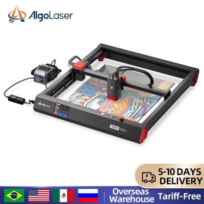 AlgoLaser Alpha MK2 20 Saída CNC Cortador a laser DIY com tela sensível ao toque de 3,5" Uso offline Cortador a laser 400x410mm