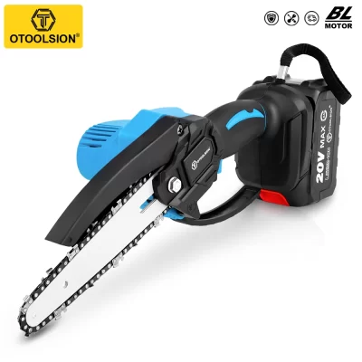 OTOOLSION 6 Polegada Serra de Corrente Brushless Cordless Serra de poda elétrica Ferramenta de corte de madeira Compatível Makita 18V Bateria