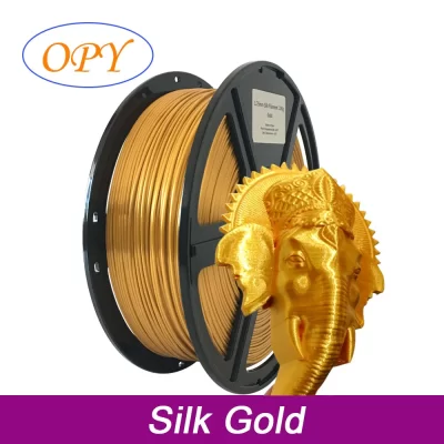 Filamento pla de seda para impressora 3d, filamento de caneta 1.75mm 1kg 100g 10m, ouro, prata, cobre, material de cor dupla, carretéis, rolo de impressão de plástico
