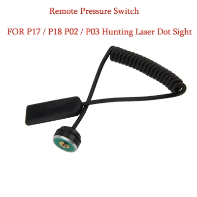 Interruptor de pressão remoto para p17/p18 p02/p03 caça laser ponto vista 532nm verde/vermelho emissor rato tocha interruptor da cauda