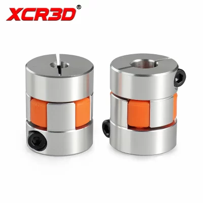 Xcr peças de impressora 3d 5x8mm acopladores flexível conector de acoplamento de eixo de duas mandíbulas d20l25 mandíbula aranha ameixa acoplador motor de passo