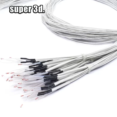 Termistor de impressora 3d ntc 100k ohm com sensor térmico dupont/xh2.54 ntc3950 termistores de cama de calor cabo aquecedor de temperatura