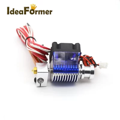 Impressora 3D V6 Wade Hotend J-head de curta distância 12V/24V para extrusora de 1,75/3,0 mm com bico de 0,4 mm e ventilador de resfriamento para RepRap