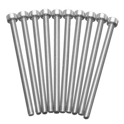 Acessórios para impressora 3d, shcs, 10 peças, m3, cilíndrica, m3 x 50mm, cabeça de copo dentro, parafuso hexagonal, aço inoxidável 304