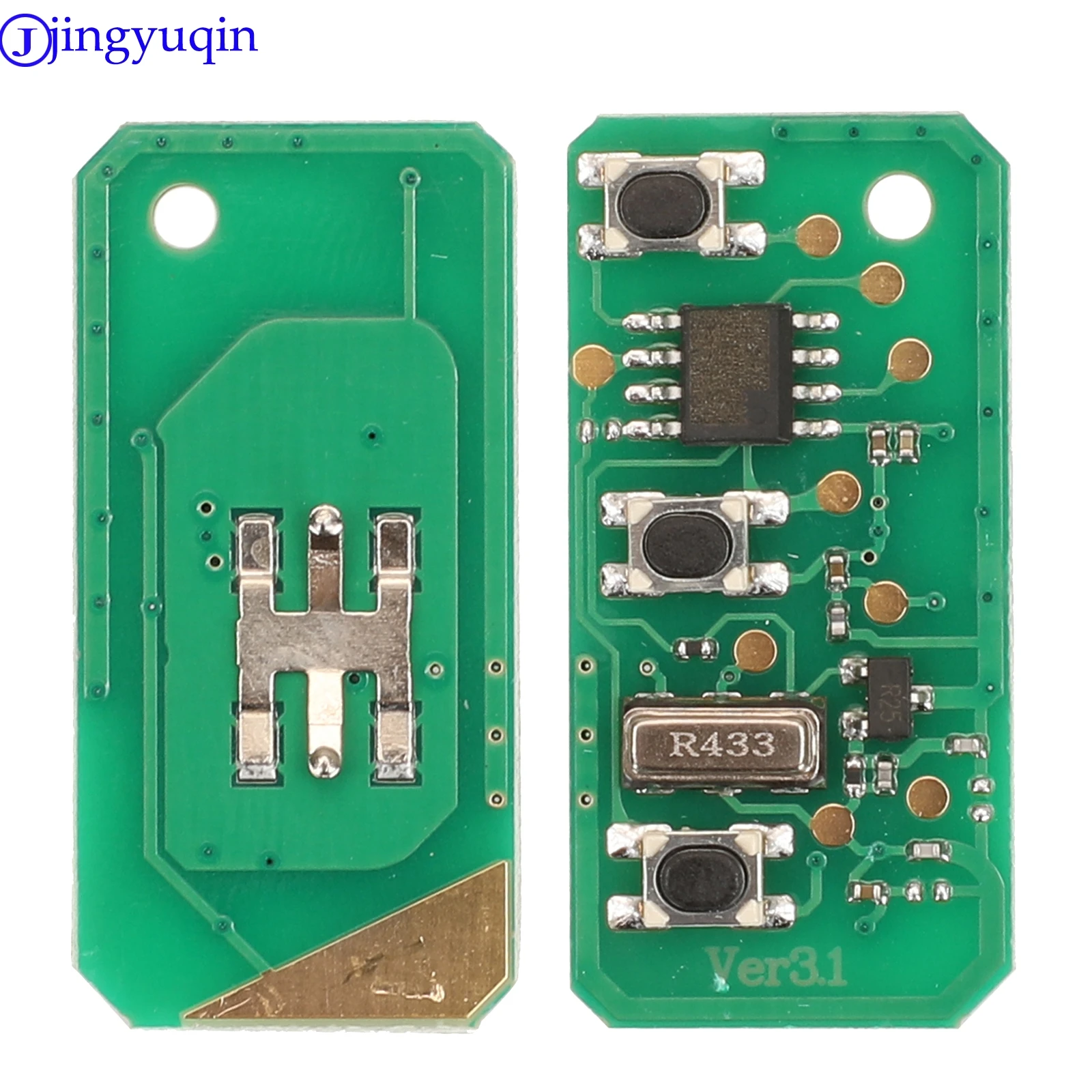 Jingyuqin chave remota do carro fob como 433mhz para ford fiesta focus 2 ecosport kuga escape c max ka fob hu101/fo21 3 botões - Image 6