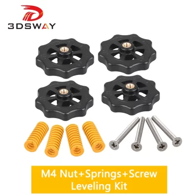 3dsway peça de impressora 3d m3 m4 parafuso da mola porca do viveiro nivelamento kit cama aquecida plataforma acessórios mola nível para CR-10 ender 3