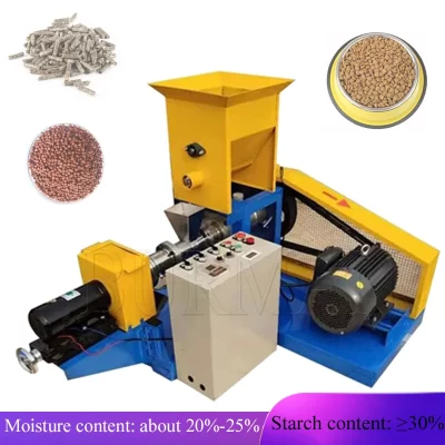 Puffing comercial da pelota da alimentação do alimento do gato do cão do animal de estimação que faz a máquina extrusora peixe