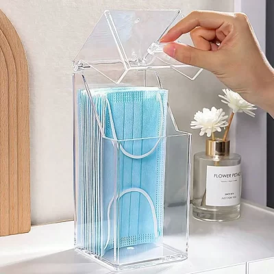 1/2 pces-desktop maquiagem escova de armazenamento balde suporte de copo com tampa maquiagem batom caixa de armazenamento de cosméticos organizador tubo transparente
