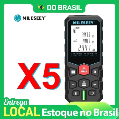 Mileseey medidor de distância a laser roleta eletrônica laser fita digital rangefinder trena metro laser range finder fita métrica