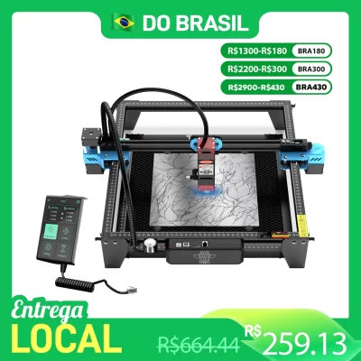 Twotrees TTS-10 pro gravador a laser de aço inoxidável máquina de gravura diy máquina de corte de madeira 445 ± 5nm luz azul máquina cnc