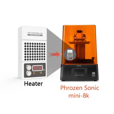 Mini aquecedor para impressora 3D Phrozen mini 8K, controlador de temperatura de impressora 3D de resina