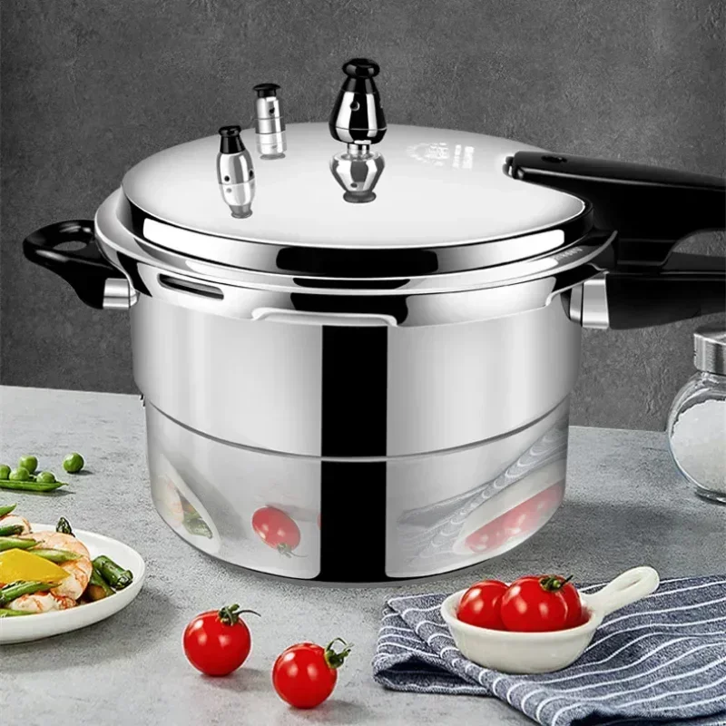 Panela de pressão de alumínio, alta vaporização instantânea, vaporizador a gás superior de indução, ideal para cozinhar alto, guisado e