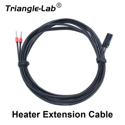C Trianglelab 1M e 2M Cabo de extensão de aquecedor para série de cartucho de aquecedor compatível apenas com acessórios de impressora 3D 24V 40W 50W