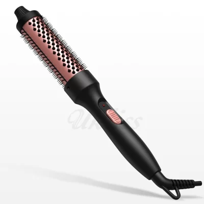 Escova térmica aquecida curling ferro escova 32mm escova redonda cerâmica modelador de cabelo rolo volumizing escova curling pente ferramentas estilo