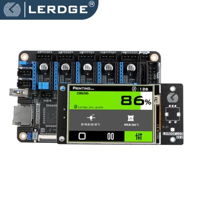 Lerdge impressora 3d placa-mãe 32bits 3.5 Polegada display para delta xyz corexy diy 2in1 extrusora klipper placa tmc2209 kit ender 3