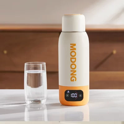 Chaleira elétrica portátil, 100-240v, 600ml, copo de aquecimento, multifuncional, bule de água ferida, bule inteligente, temperatura ajustável