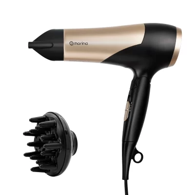 secador de cabelo, secador，secador de cabelo profissional，hair dryer,Secador De Cabelo 110/220v 1800w Preto/ Dourado,do brasil