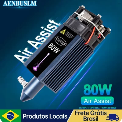 Aeornalm 40w/80w módulo laser 12v 24v 450nm cabeça de gravação a laser carpintaria gravador a laser corte impressora 3d ferramentas de rota cnc