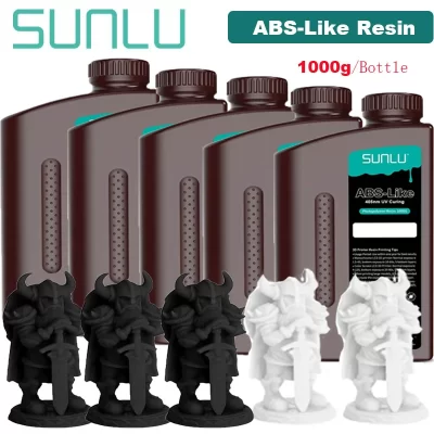 Sunlu 5kg abs-como/padrão/resina 3d de lavagem de água 405nm resina uv para a maioria dos materiais de impressora 3d sla/dlp/lcd sensível ao uv 1kg