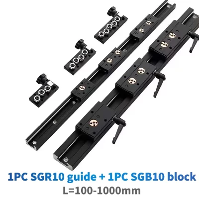 Amarrar Guia linear de eixo duplo embutido 28mm SGR10 Roller slide 1 conjunto: 1 bloco SGB10 e 1 SGR10 Guia para carpintaria cnc