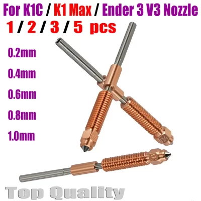 Bico k1c de aço endurecido 0.2 0.4 0.6 0.8 1.0mm para bocal creality k1c alto fluxo k1 max k1c bocais para impressora 3d ender3 v3
