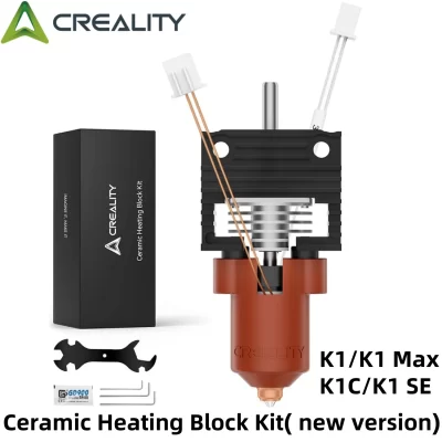 Creality oficial k1/k1 max/k1c hotend atualizações kit, bloco de aquecimento cerâmico com bocal de troca rápida unicórnio para impressão 3d da série k1