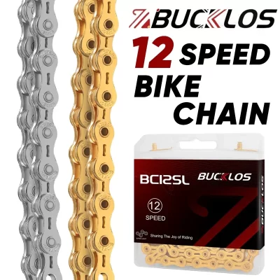 BUCKLOS-12 Speed Cadeia de Bicicleta, 12 S, 126 Links, inoxidável, MTB, Universal, Estrada, Mountain Bike, Durável, Peças de bicicleta