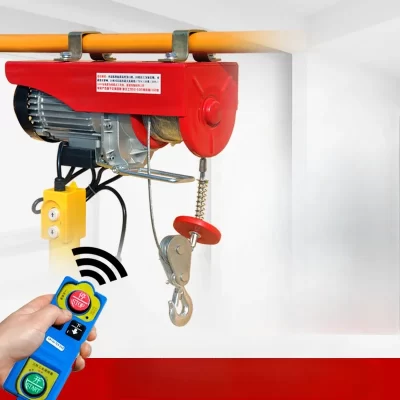 Micro grua elétrica 220V guindaste doméstico pequeno guindaste de elevação de guincho de decoração de 1 tonelada 0,5 tonelada