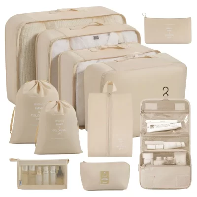 Conjunto de viagem sacos de armazenamento roupas digital produtos de higiene pessoal sapatos organizador saco estudante dormitórios roupas classificação sacos embalagem cubos