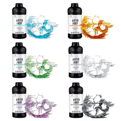 Resione-UV Resina Líquida para Impressora 3D, Fada da Água, Não-rachaduras, Lavável, LCD, SLA, DLP, Elegoo, Anycubic, Fotopolímero