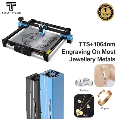 Twotrees TTS-55 máquina de gravação a laser com controle offline wi-fi 1064nm gravador a laser vermelho para gravura jóias anel pulseira