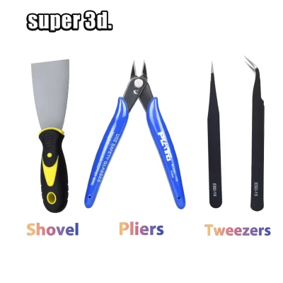 Espátula de remoção de acessórios para impressora 3d, alicate de aço, cabo de fio elétrico, corte lateral, pinça de mão, ferramentas, 1 peça