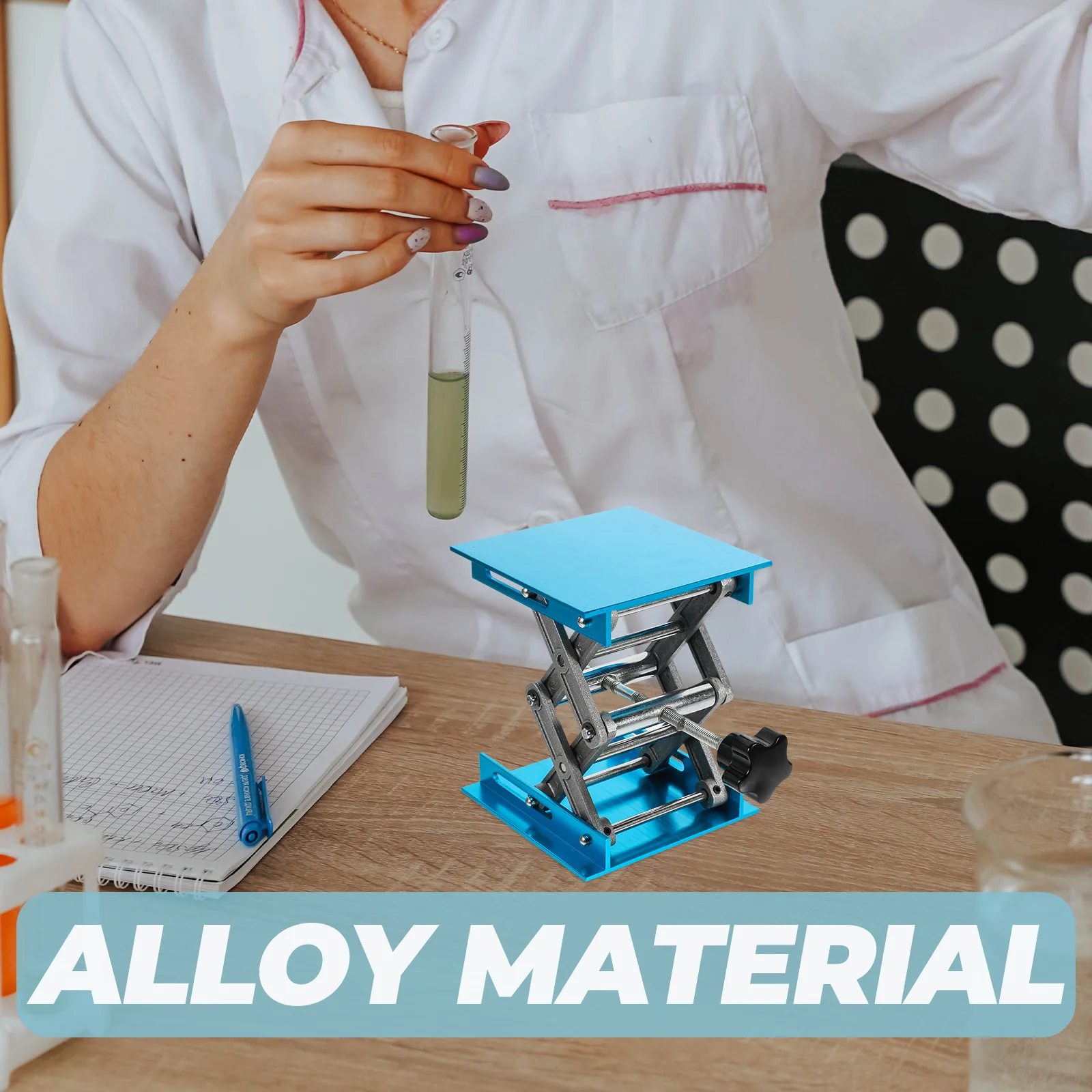 Mesa de elevação de laboratório em aço inoxidável, tesoura, altura ajustável, instrumento, experimento biológico químico físico - Image 2