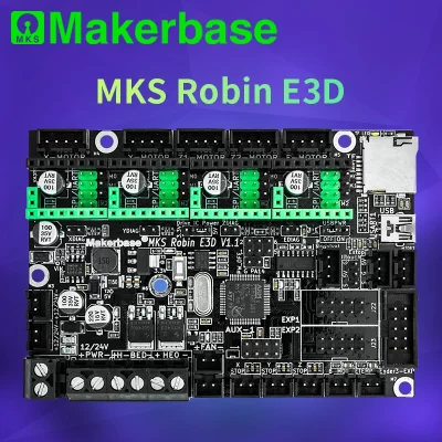 Makerbase mks robin e3d v1.1 placa-mãe peças de impressora 3d com driver tmc2209 vs skr mini e3 v3.0 para ender3/5 voron e klipper
